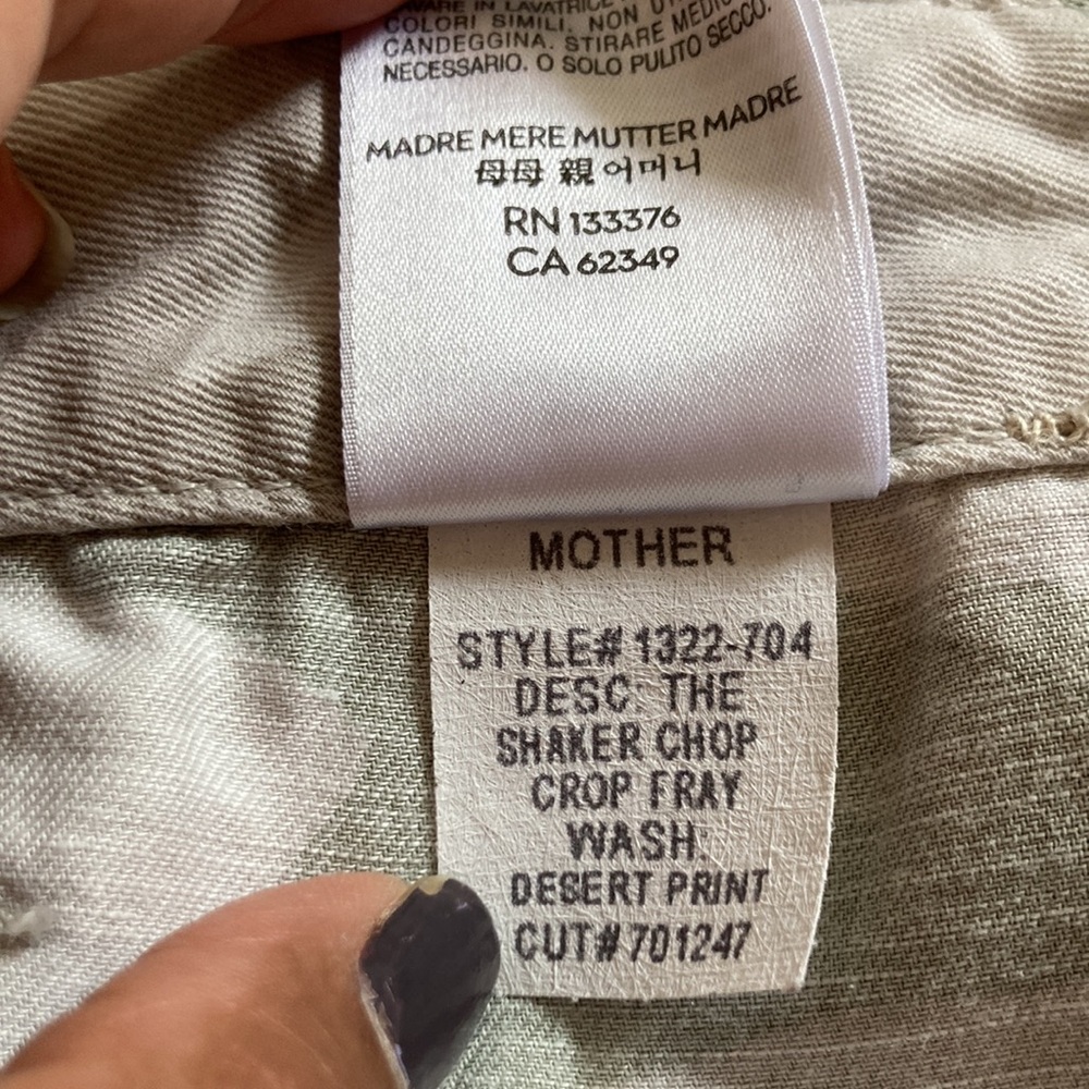 ๐ Mother The Shaker Chop Crop Fray Desert Print - Picture 11 of 15